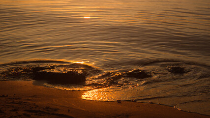 The Volga river in early spring. Samara, Russia.
