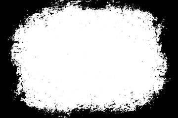 Grunge border vector texture background. Abstract frame overlay. Dirty and damaged backdrop. Vector graphic illustration with transparent white. EPS10.