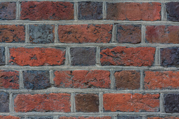 A photo of an ancient brick wall fragment, suitable for use as a phone or computer wallpaper, and also useful for graphic designers looking for vintage or historical elements.