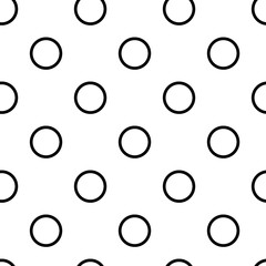 Seamless circles dot black and white pattern. Monochrome Texture for Your design	
