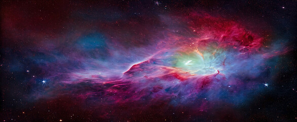 Plakat Galaxy with stars and space dust in the universe. Space nebula