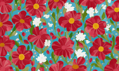 minimal line art flowers background design