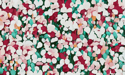 minimal line art flowers background design