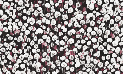 minimal line art flowers background design