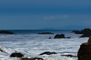 El Matador Beach along the East Pacific Coast Highway in Malibu California. The beach is a...