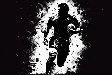 Obraz na płótnie Canvas american football player illustration