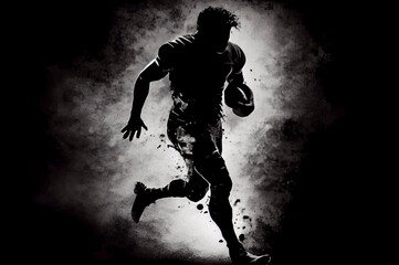 american football player illustration