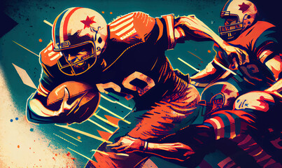 ILLUSTRATION OF American football game