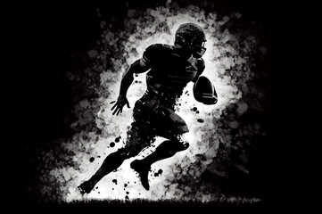 american football player illustration