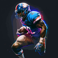 american football player illustration