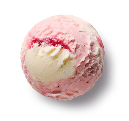 vanilla and strawberry ice cream
