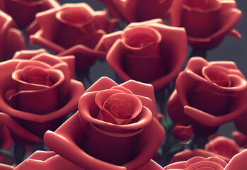 red roses illustration