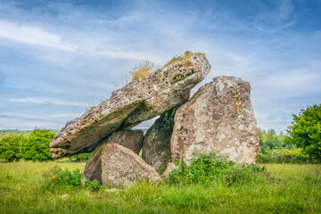 Drumanone dolmen megalithic prehistoric archelogical site, Ireland