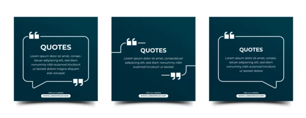 Muurstickers Set of Modern social media template for quotes  and information sharing © Applesix_std