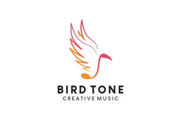 Creative abstract bird tone icon vector illustration logo design