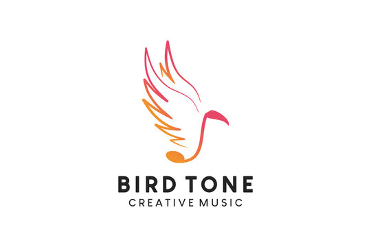 Creative abstract bird tone icon vector illustration logo design