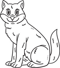 Mother Dog Isolated Coloring Page for Kids