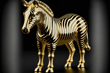 Fototapeta na wymiar Close-up shot of gold zebra ornament