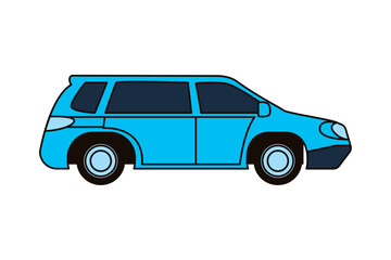 flat blue automobile