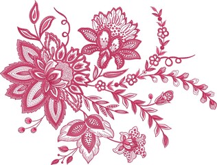 Decorative colorful embroidery border lace design.mughul art work border .digital and textile print on fabric
