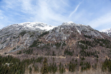 Alaska's White Pass Mountains And The Road