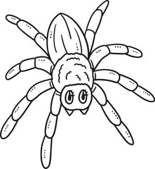 Mother Spider Isolated Coloring Page for Kids