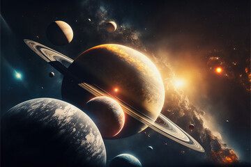  Generative Illustration Planets The
