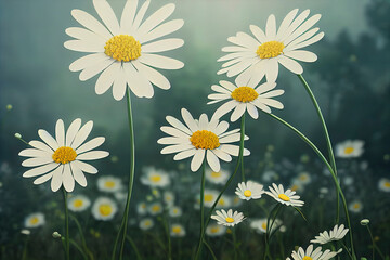 Beautiful Daisy flowers illustration