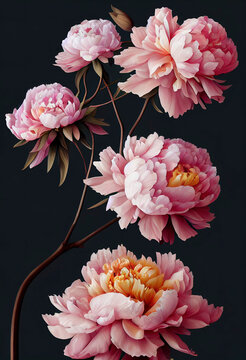 Chinese peony flowers