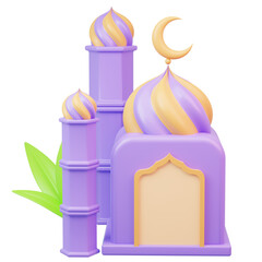 3D rendering islamic ramadan icon