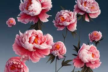 beautiful Chinese peony flowers