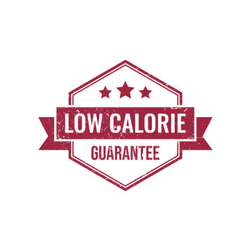 Low calorie label or sticker vector image