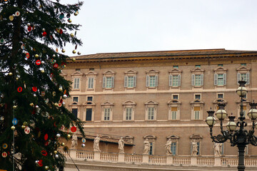 Vatican City, Holy See: Apostolic Palace, the official residence of the pope located in Vatican...