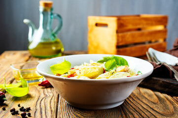 caesar salad on table - Healthy food style