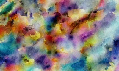 Fototapeta na wymiar colorful watercolor background spread on paper
