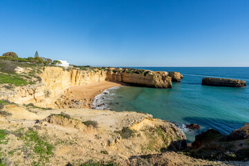 Fototapeta na wymiar Beautiful cliffs of Albufeira algarve Portugal