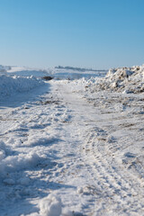 snow covered road