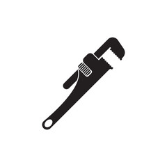 pipe wrench icon vector illustration symbol design