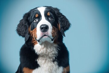 Beautiful pet portrait of dog, bernese bountain dog - obrazy, fototapety, plakaty