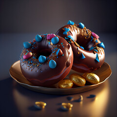 chocolate covered donut