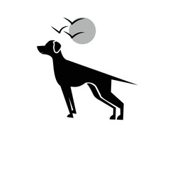 German shorthaired pointer icon vector.