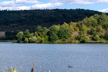 Autumn view of Pchelina Reservoir, Bulgaria