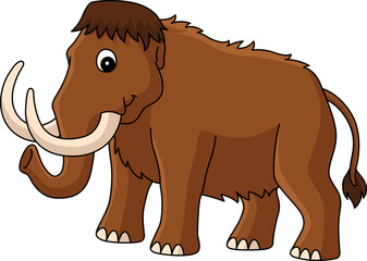 Mammoth Animal Cartoon Colored Clipart 