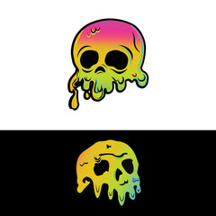 Detailed graphic realistic cool colorful human skulls - Vector icon set.
sugar skull coloring page. Mexican holiday Day of the Dead.