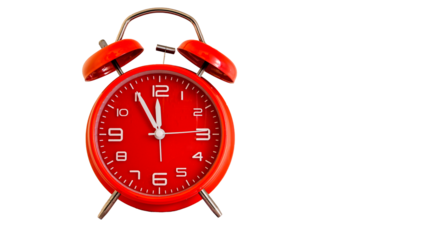 Red alarm clock isolated