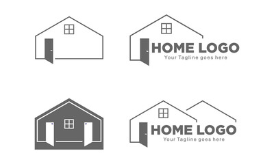 Real estate set symbol vector logo