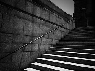 Black and white staircase