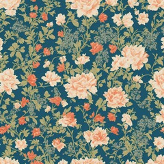  beautiful seamless pattern with flowers, ai