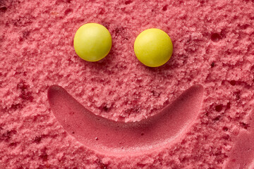 funny smiling ice cream face