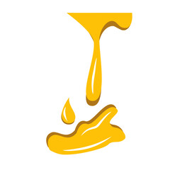 illustration Honey dripped